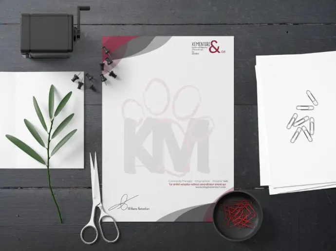 Papier à lettre mise en page par Kemeco