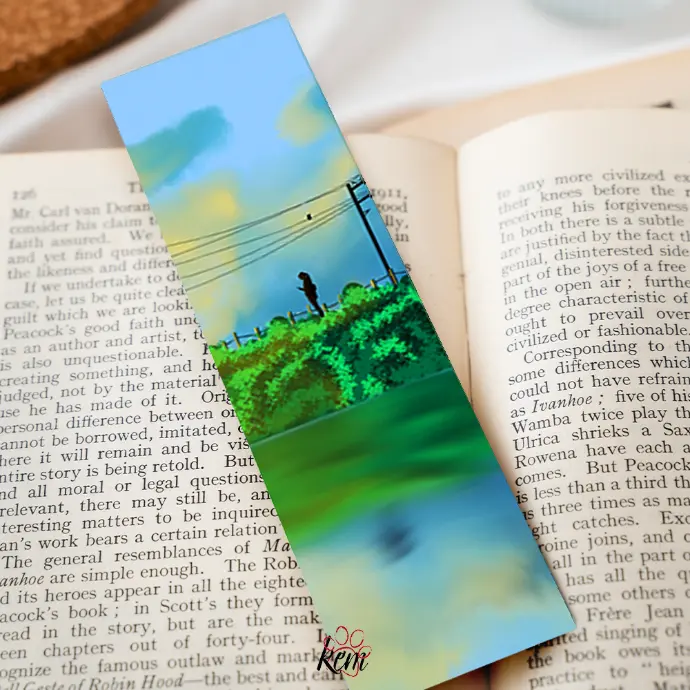 Design de marque-page coloré, illustration originale